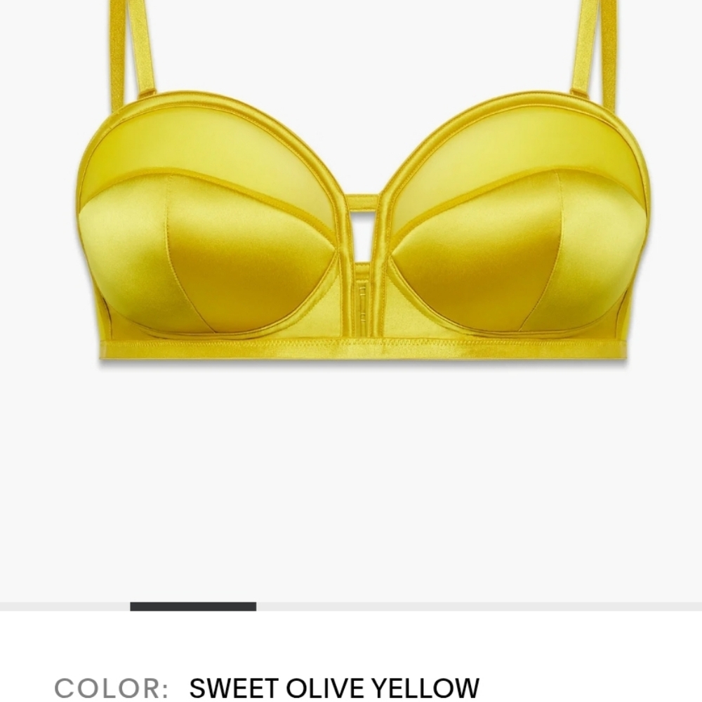SAVAGE X FENTY Sweet Olive Yellow Bra Sz XS